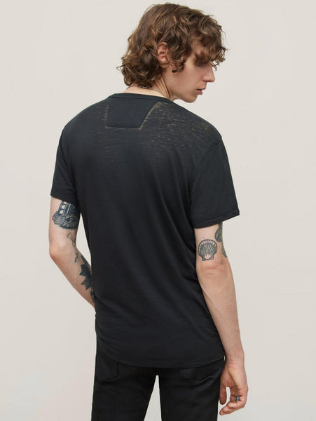 John Varvatos Patchwork Star Embroidery SS Tee - Black