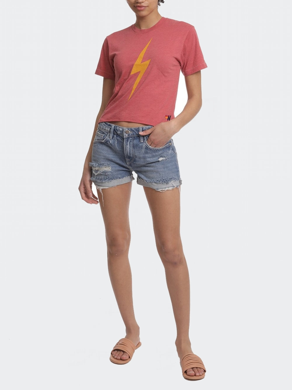FRAME Le Grand Garcon Short in Montgrove Rips