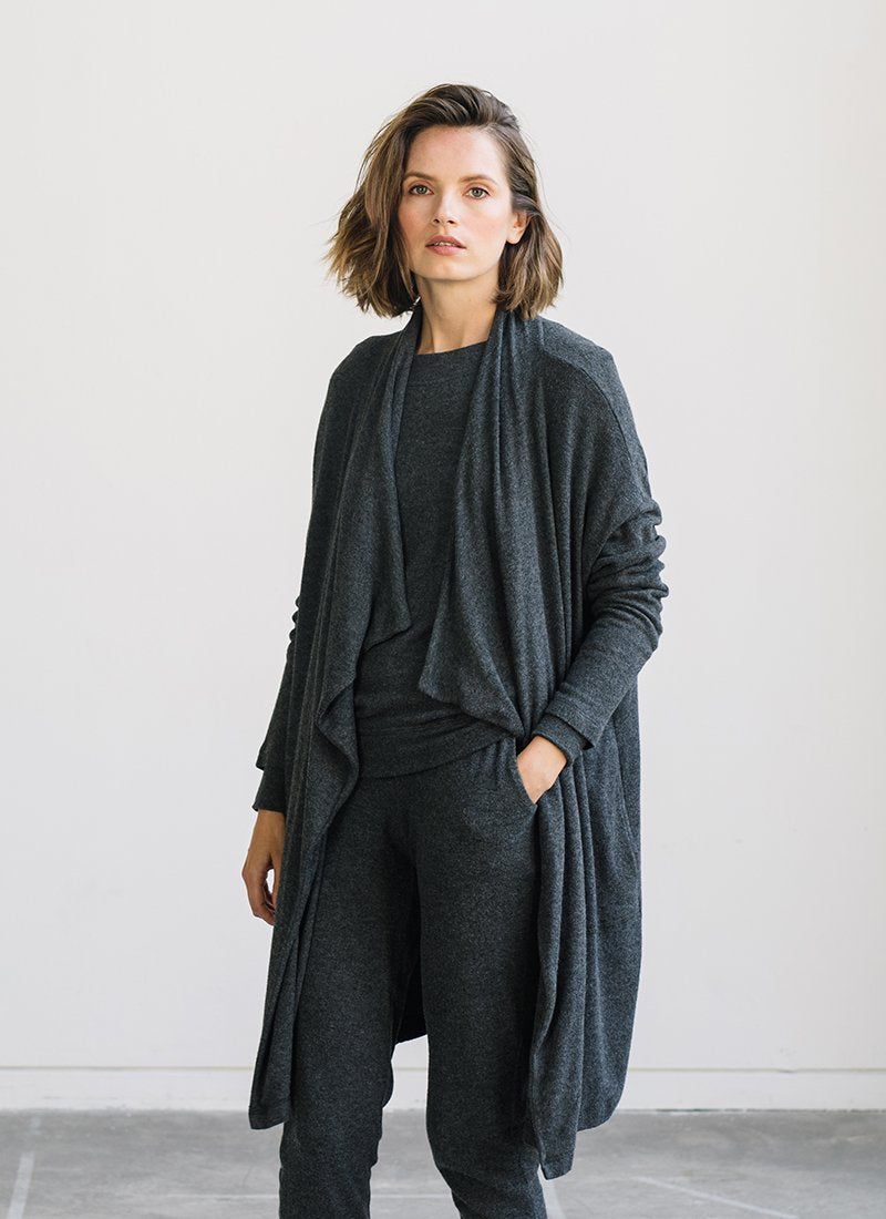 Velvet Adonia Cozy Lux Cardi in Anthracite