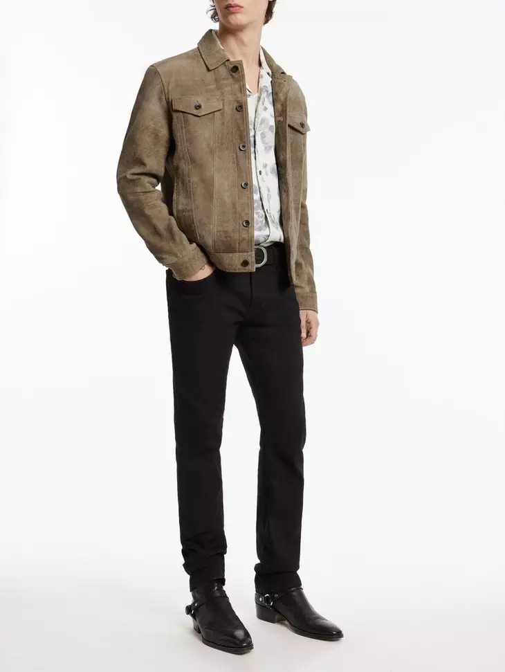 John Varvatos Andrew Trucker Jacket - Teak