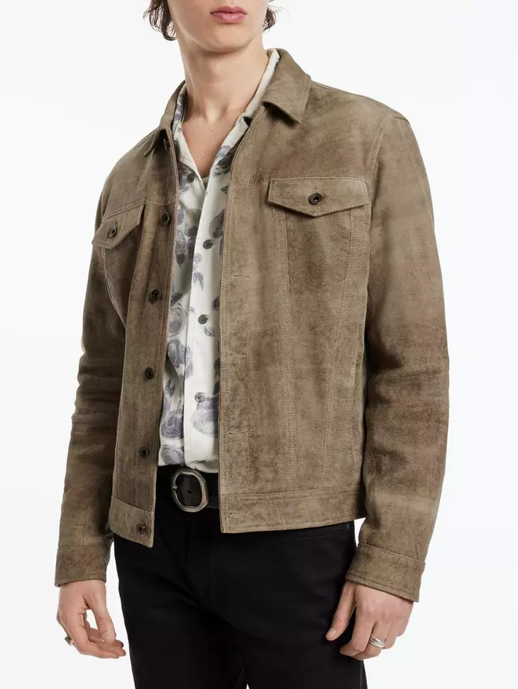 John Varvatos Andrew Trucker Jacket - Teak