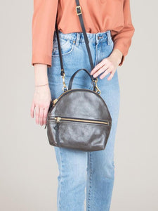 eleven thirty Anni Mini Shoulder Bag with zipper in steel