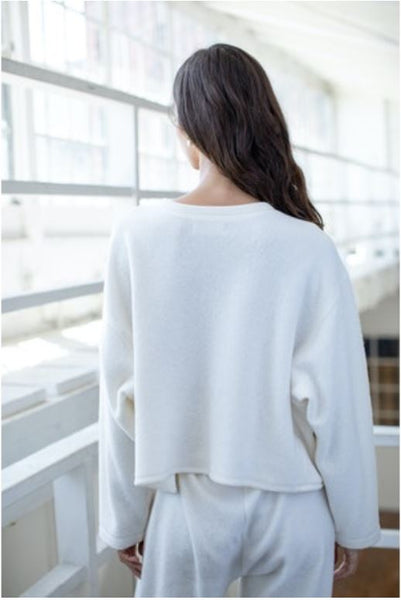 Velvet Arissa Sherpa Fleece Sweater in Cream