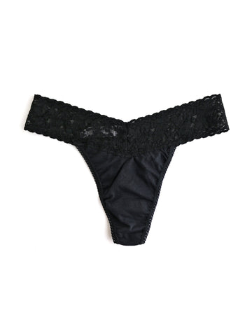 hanky panky low rise cotton thong with lace