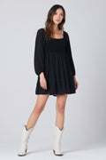 Saltwater Luxe Sydnie Long Sleeve Dress in Black