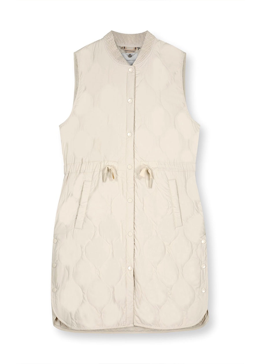 RINO & PELLE Brooke long padded vest in birch