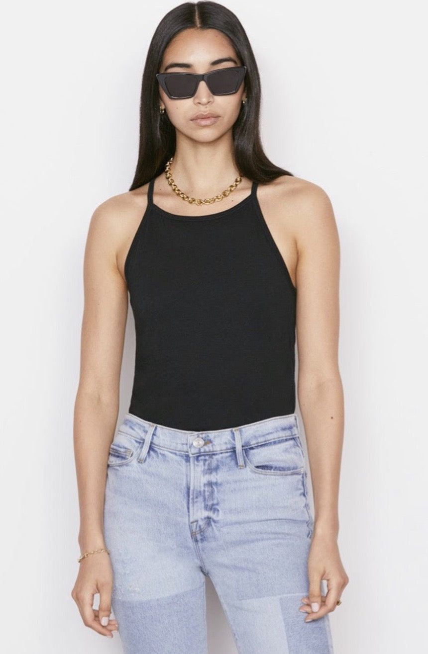 FRAME LeMid Rise Cami in Noir