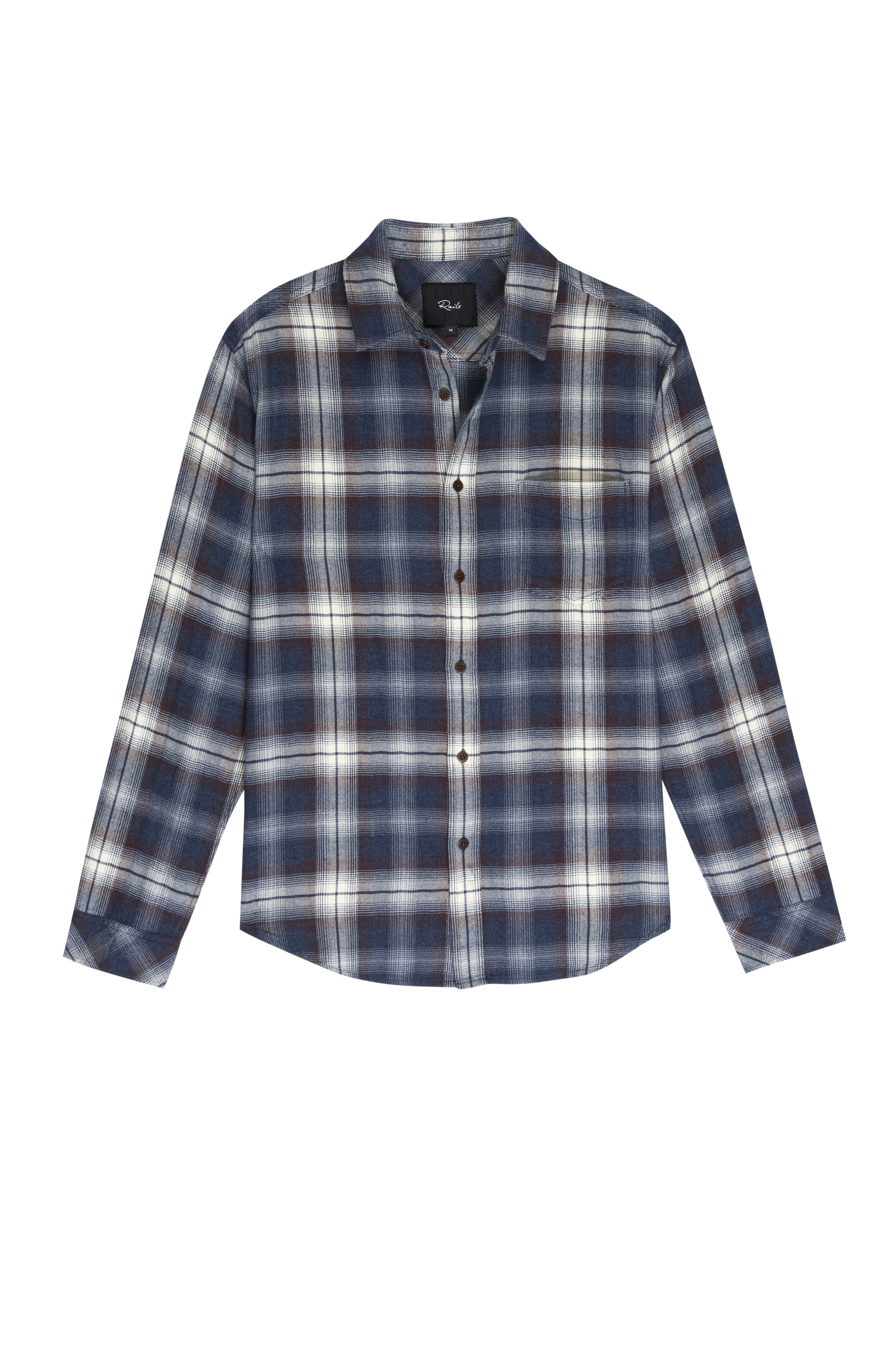 Rails Men's Brushed Lennox L/S - Garnet Anchor