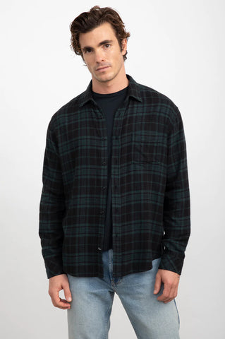 Rails Men's Lennox L/S - Emerald Shadow