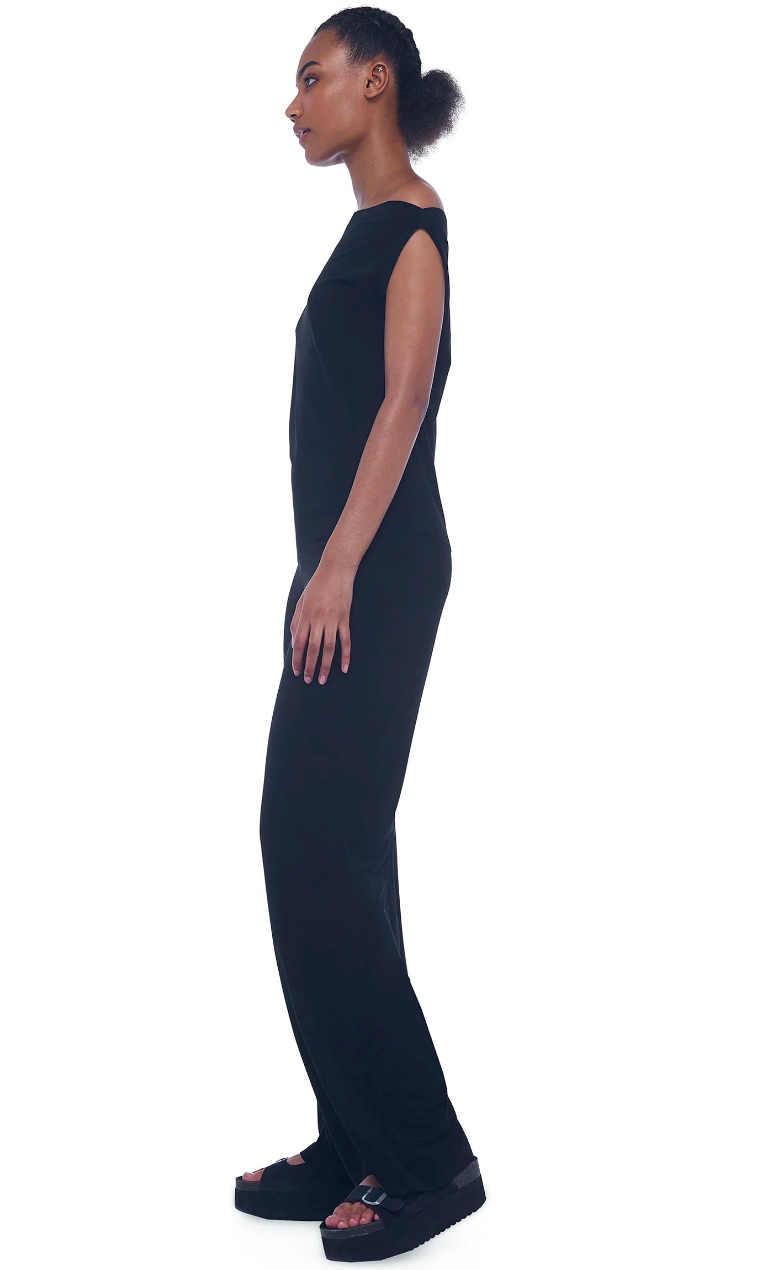 Norma Kamali Drop Shoulder Top in Black