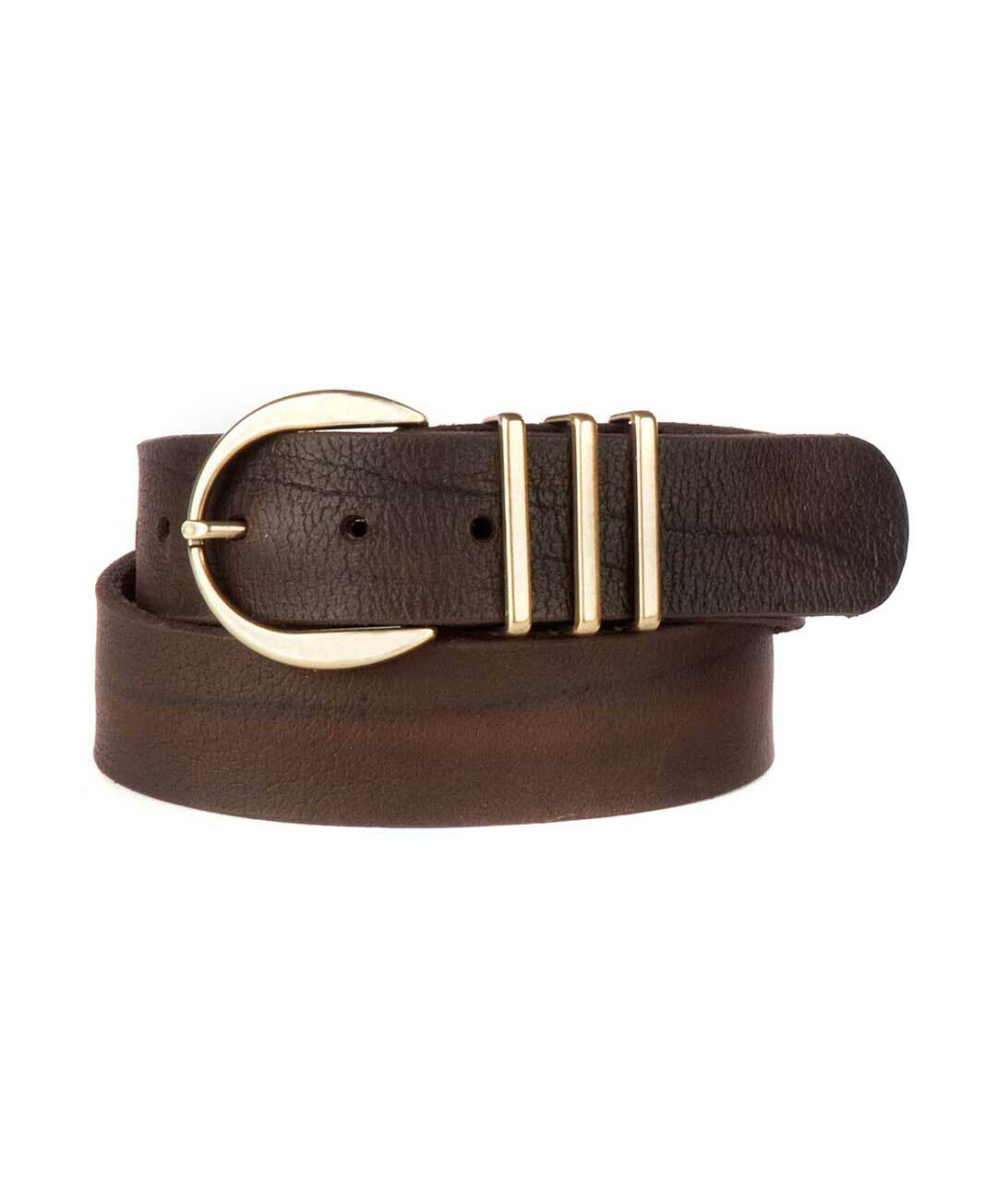 Brave Kiku Leather Belt in Dark Brown Sasquatch