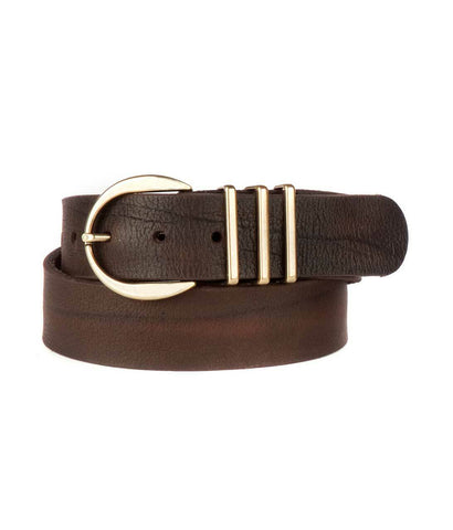 Brave Kiku Leather Belt in Dark Brown Sasquatch