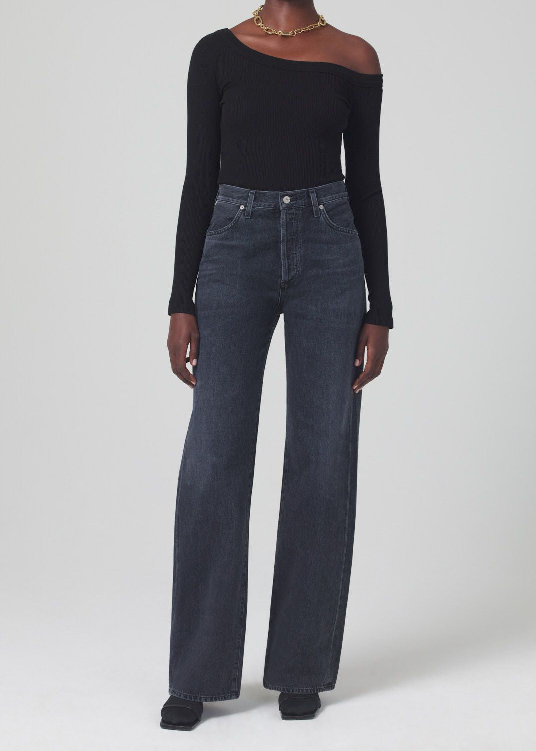 Citizens of Humanity Wren One Shoulder Top in Black