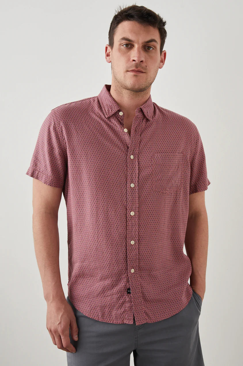 Rails Men's Carson S/S Shirt - Fresco Navy Blaze