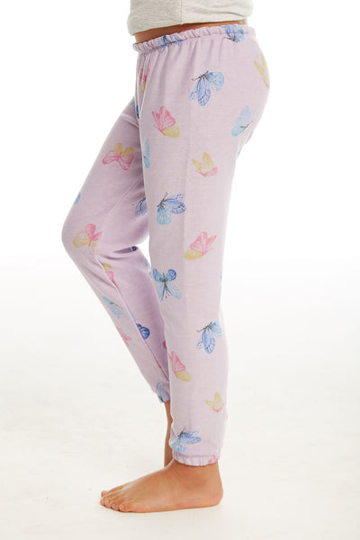Chaser Girls Cozy Knit Lounge Pant in Posy