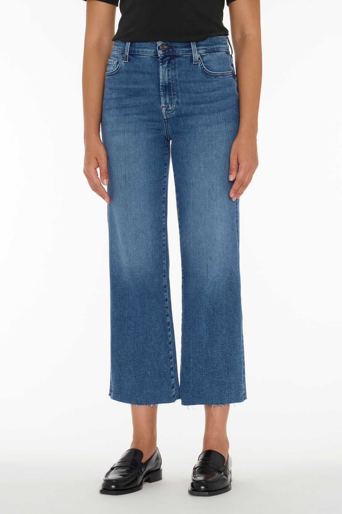7ForAllMankind Alexa Wide Crop w Raw Hem in Clara