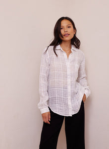 Bella Dahl Pocket Button Down in playa plaid