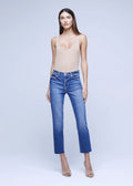L’AGENCE Sada H/R Crop Slim Jean in Cambridge
