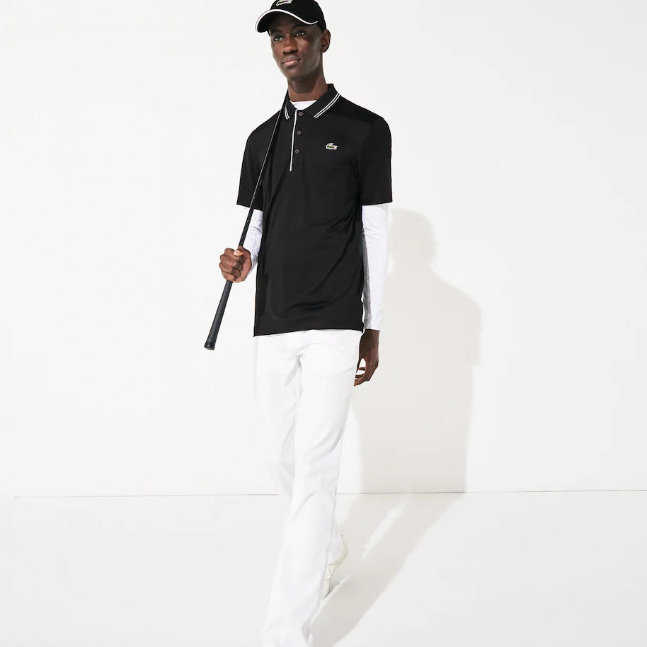 Lacoste SPORT Superdry Stretch Polo - Black/White