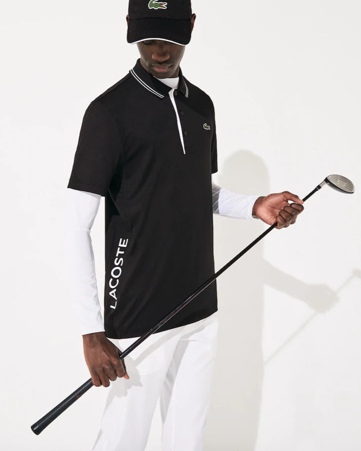 Lacoste SPORT Superdry Stretch Polo - Black/White