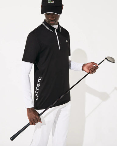 Lacoste SPORT Superdry Stretch Polo - Black/White