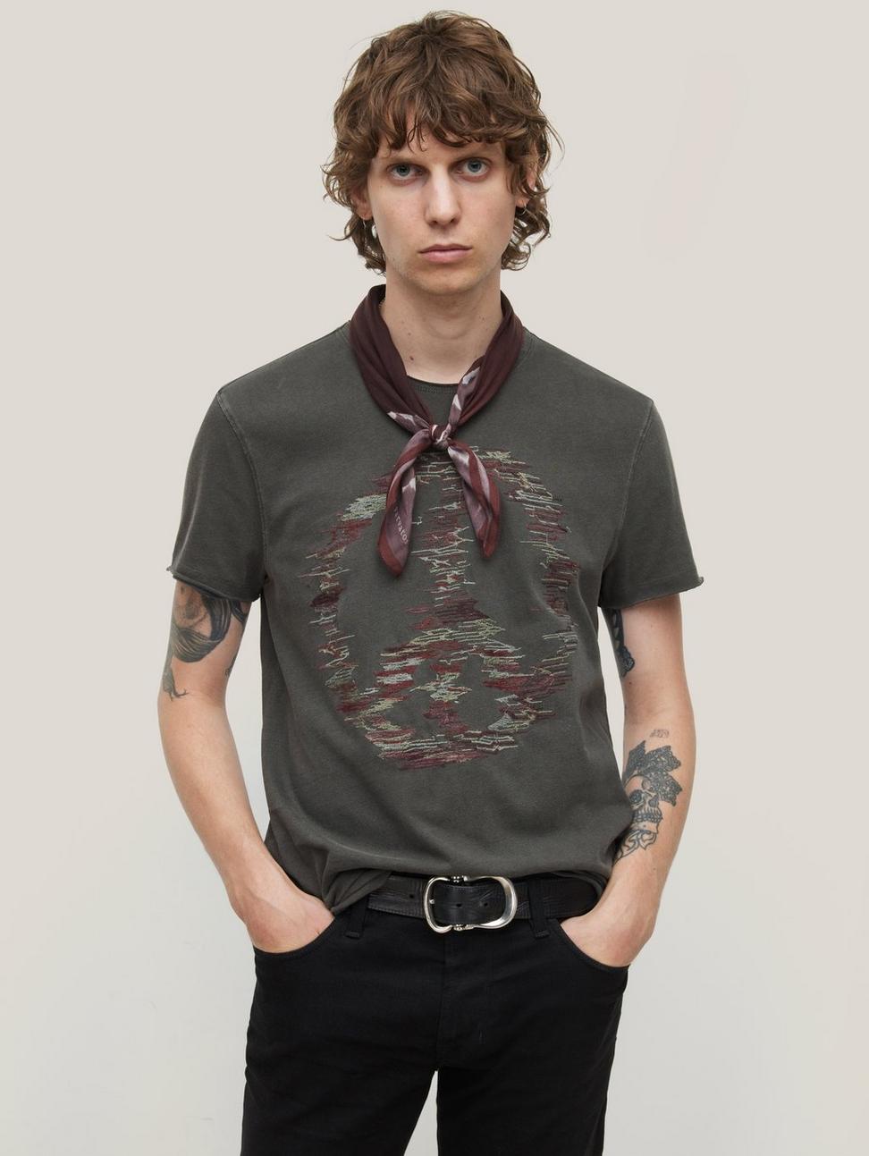 John Varvatos DISTORTED PEACE Tee - Black