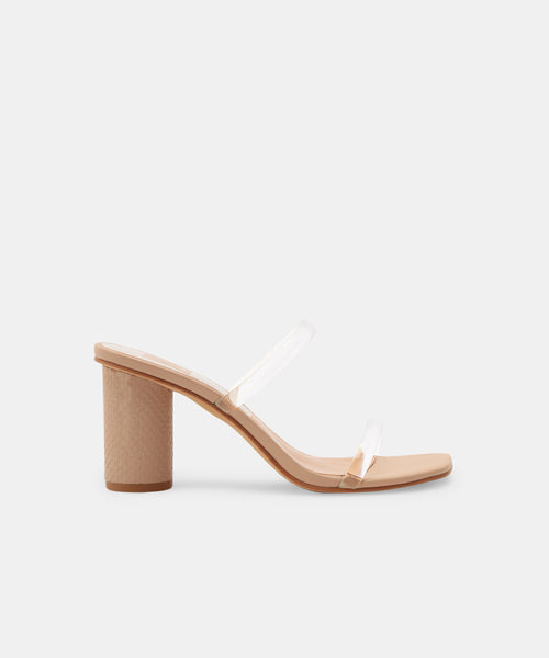 Dolce Vita Noles 2 strap heel in Nude Crystal manhattan casuals