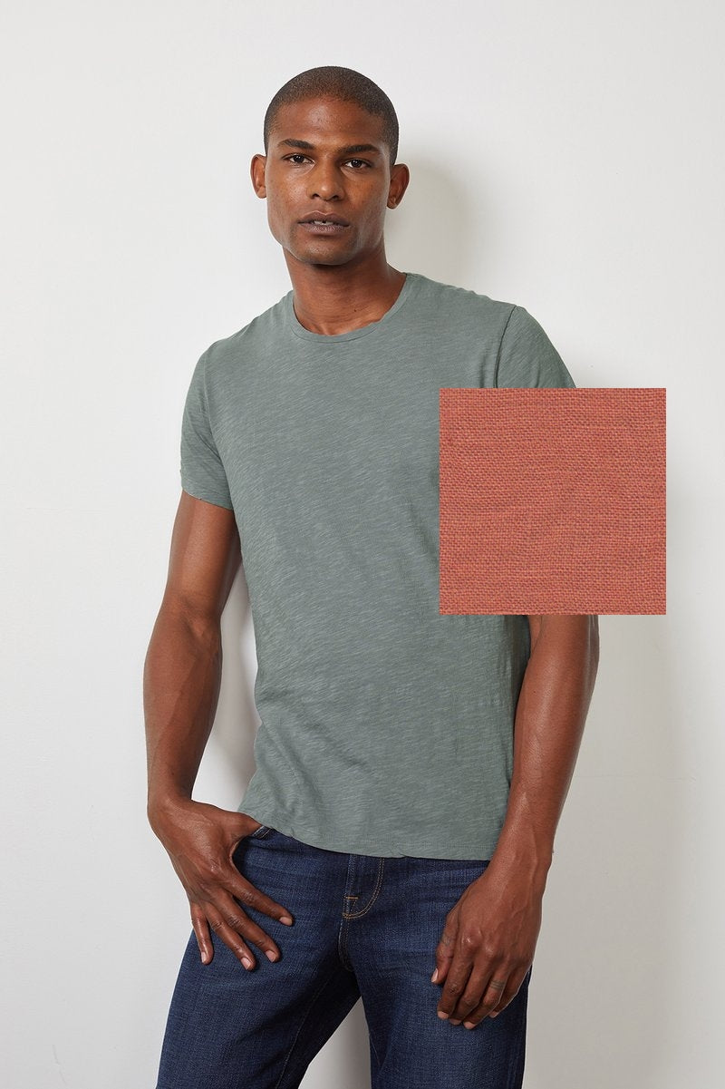 Velvet Men's Dion01 Original Crew Neck Tee - Flamingo