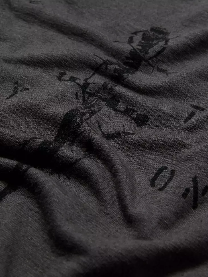John Varvatos Distorted Sound Tee - Coal Grey