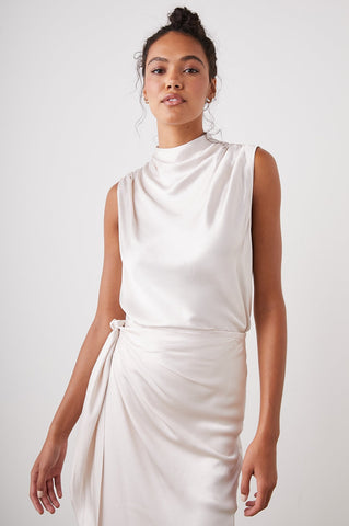 Rails Kaleen Sleeveless satin top in Ivory