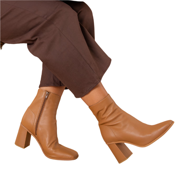 Free People Sienna Ankle Boot in Cognac