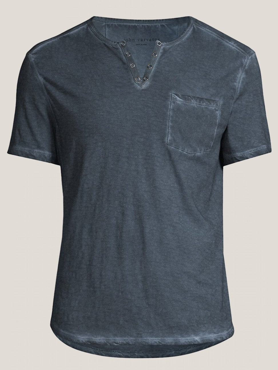 John Varvatos Elgin Grommet SS Henley - Indigo