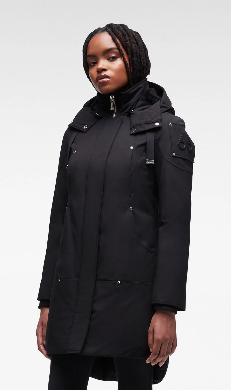 Moose Knuckles Women's Longue Rive parka - Black w Black