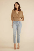 MinkPink Luca Wrap Top in Leopard