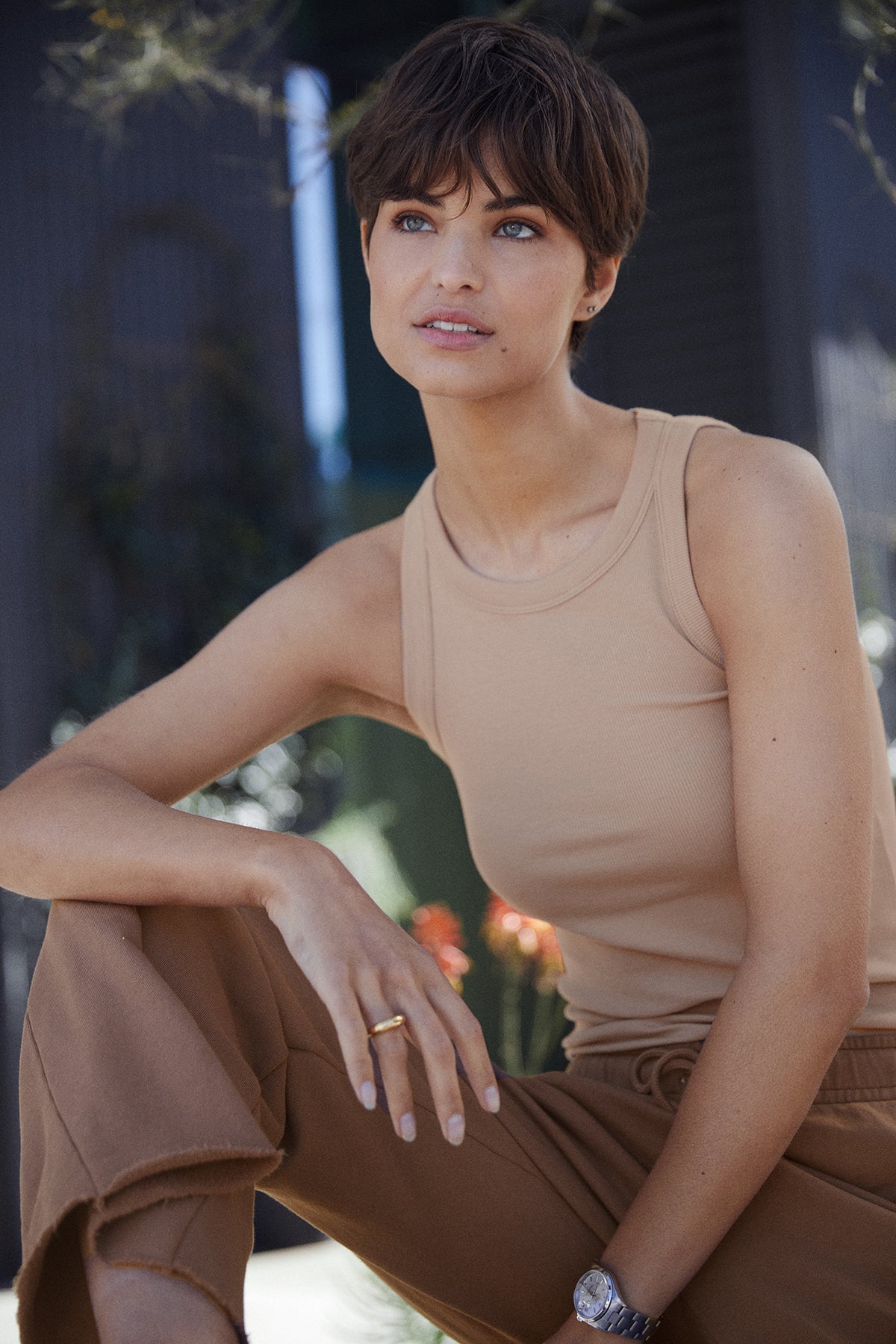 Velvet Cruz05 Modal Rib tank top in Nude