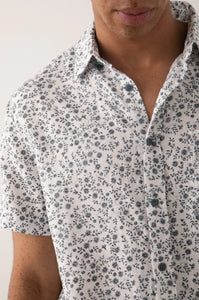 Rails Men's Fairfax S/S Shirt - Creeping Ivy White Blue