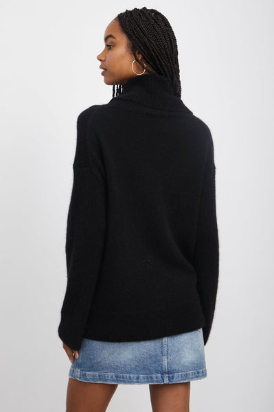 Rails Imogen Cashmere Blend Turtleneck in Black
