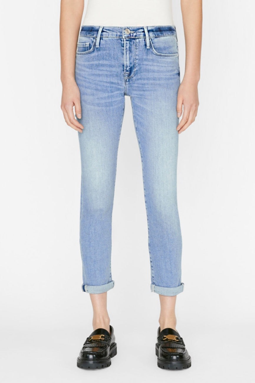 FRAME Le Garcon Relaxed Straight Leg Jean in Galeston