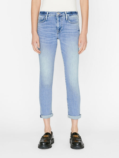 FRAME Le Garcon Relaxed Straight Leg Jean in Galeston