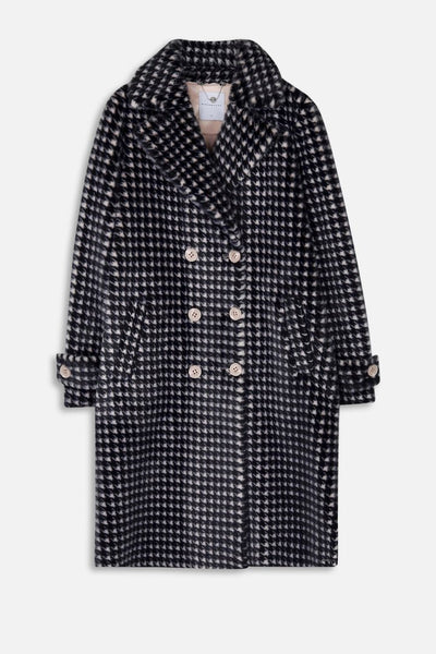 RINO & PELLE Favor double breasted coat in houndstooth