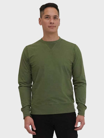 Good Man Brand Flex Pro Jersey Crew Sweatshirt - Military Green