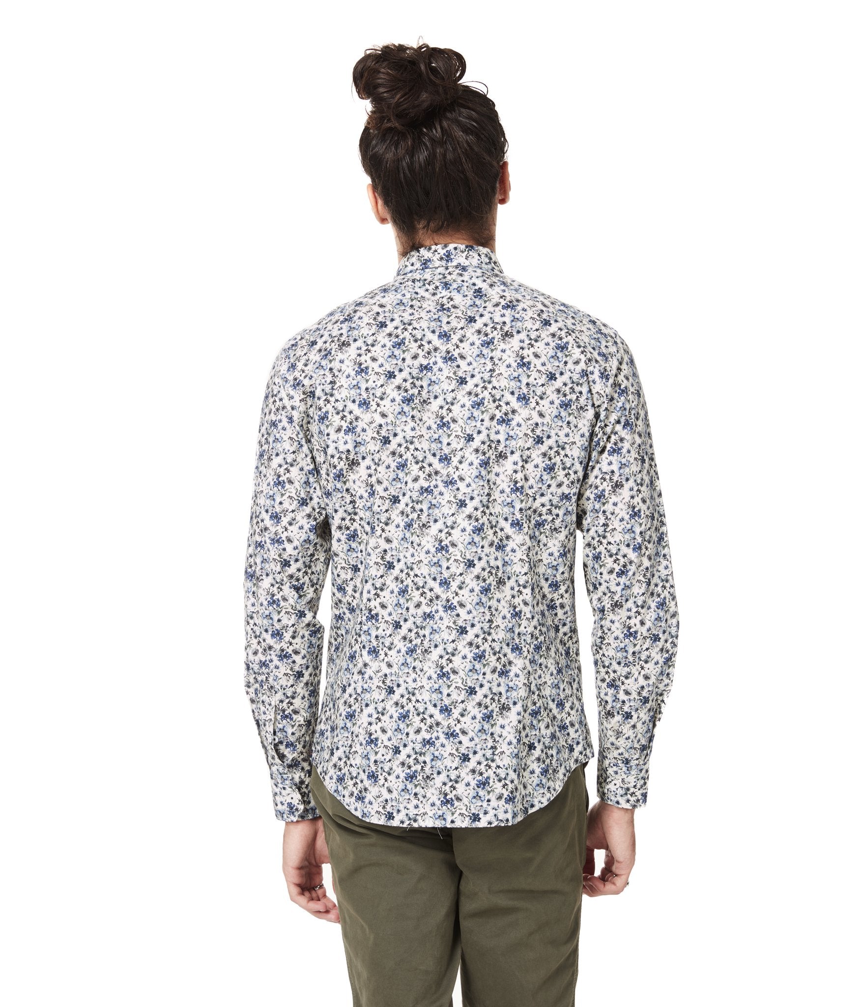 Good Man Brand LS Print Shirt Off White Spider Floral