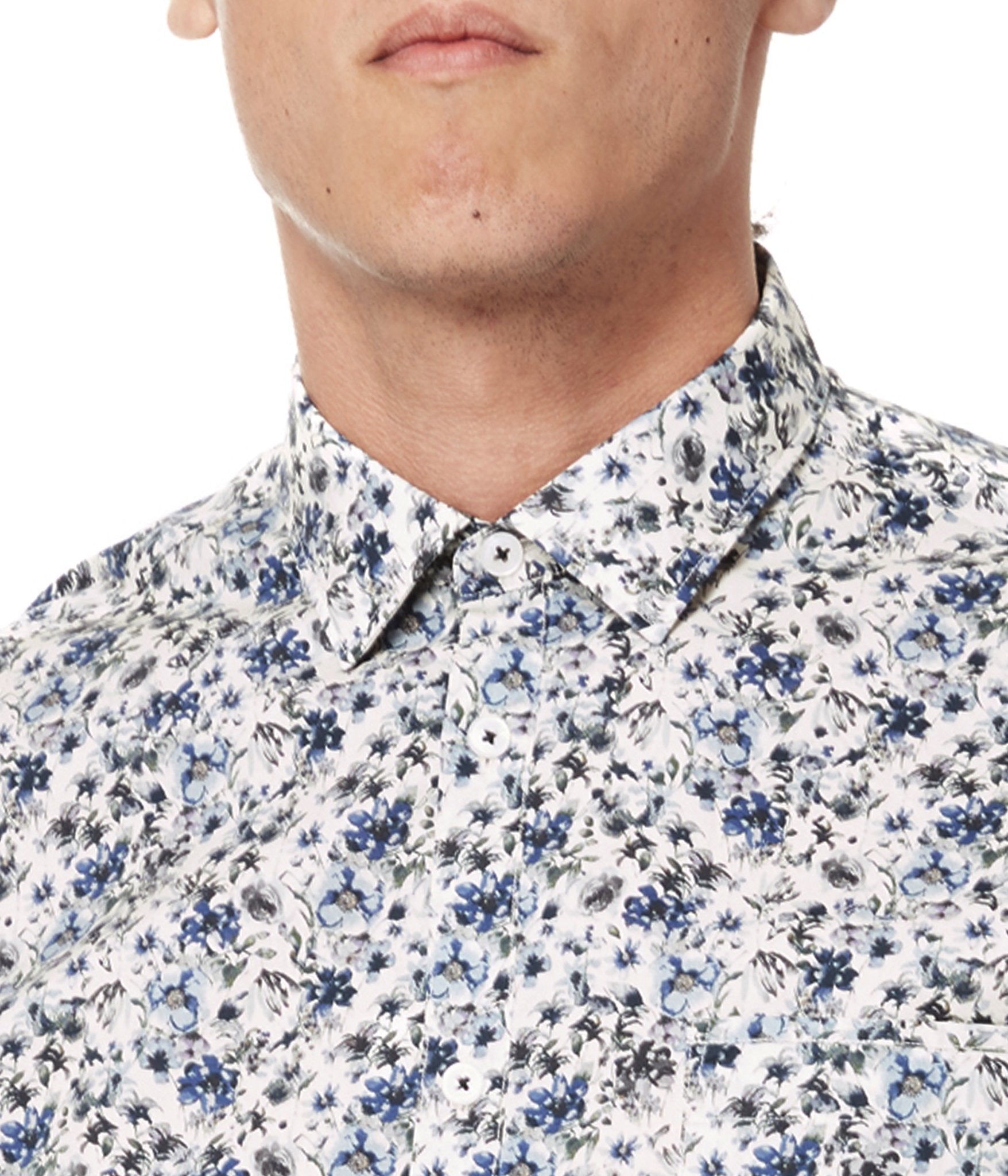 Good Man Brand LS Print Shirt Off White Spider Floral