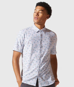 Good Man Brand Flex Pro Lite Jersey Printed S/S Soft Shirt - Milk Sand Spiral
