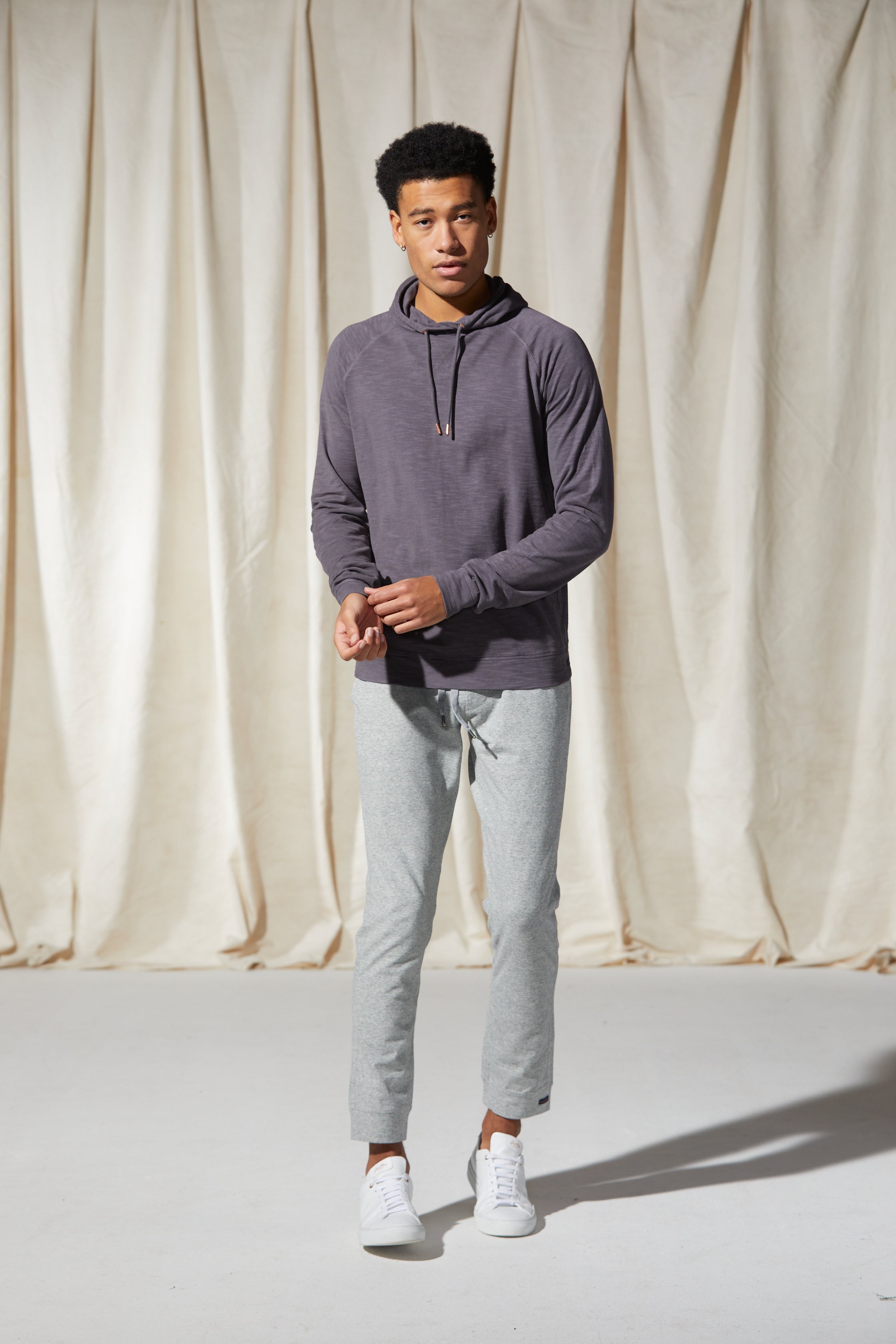 Good Man Brand LS Hoodie Soft Slub - Magnet