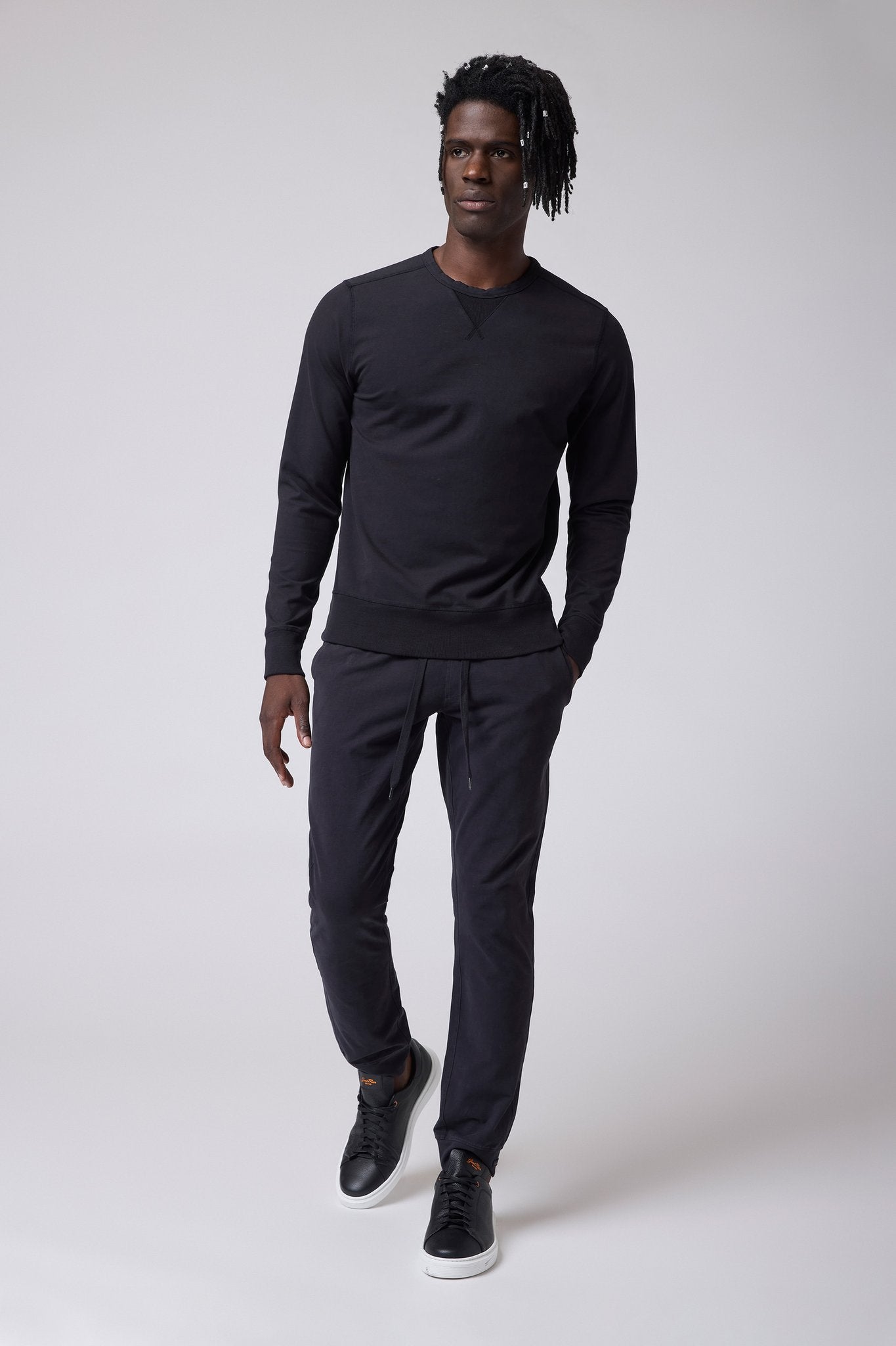 Good Man Brand Flex Pro Jersey Crew Sweatshirt - Black