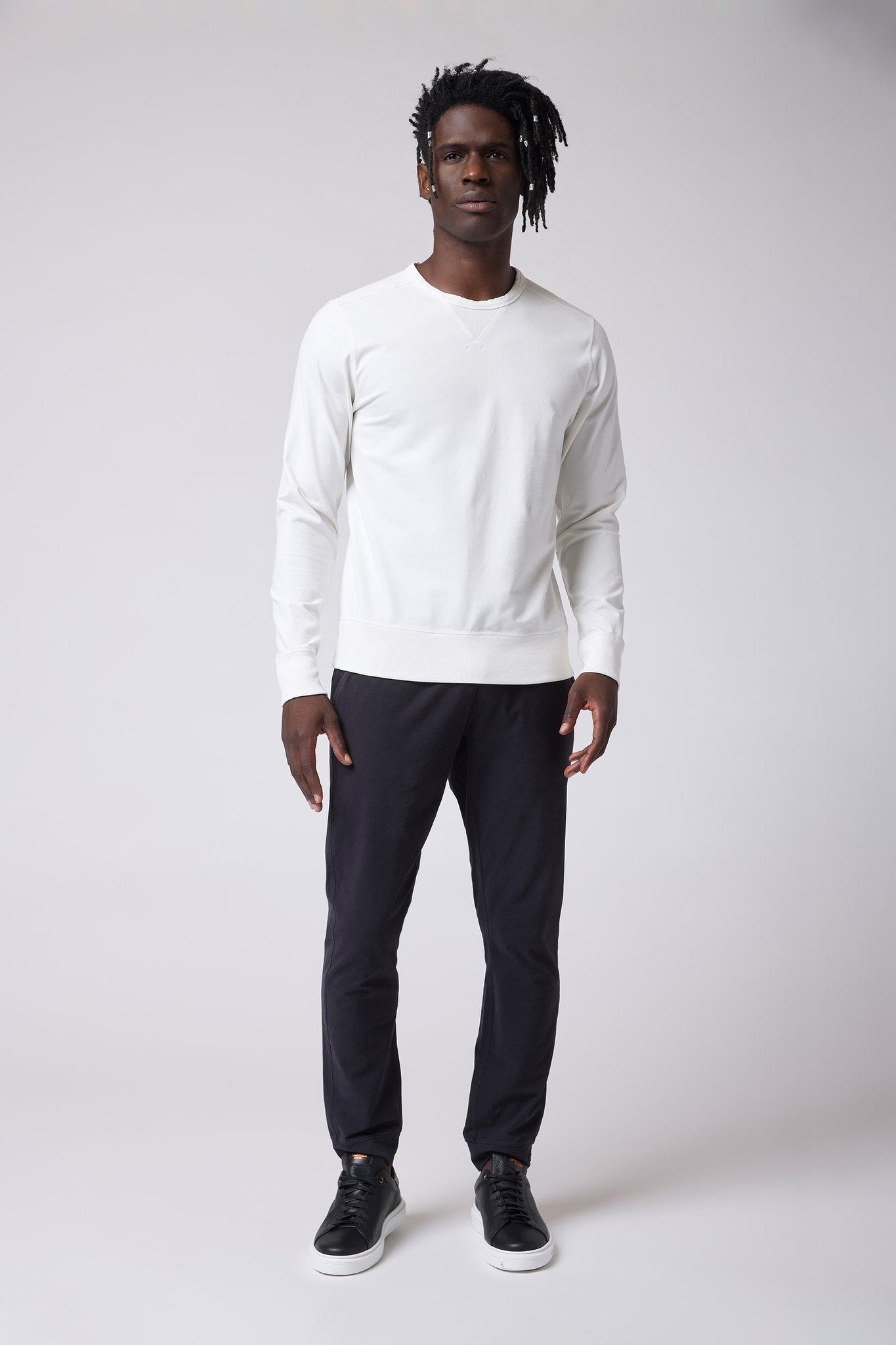 Good Man Brand Flex Pro Jersey Crew Sweatshirt - Natural