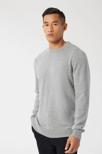 Good Man Brand Cashmere Crew Sweater - Heather Grey