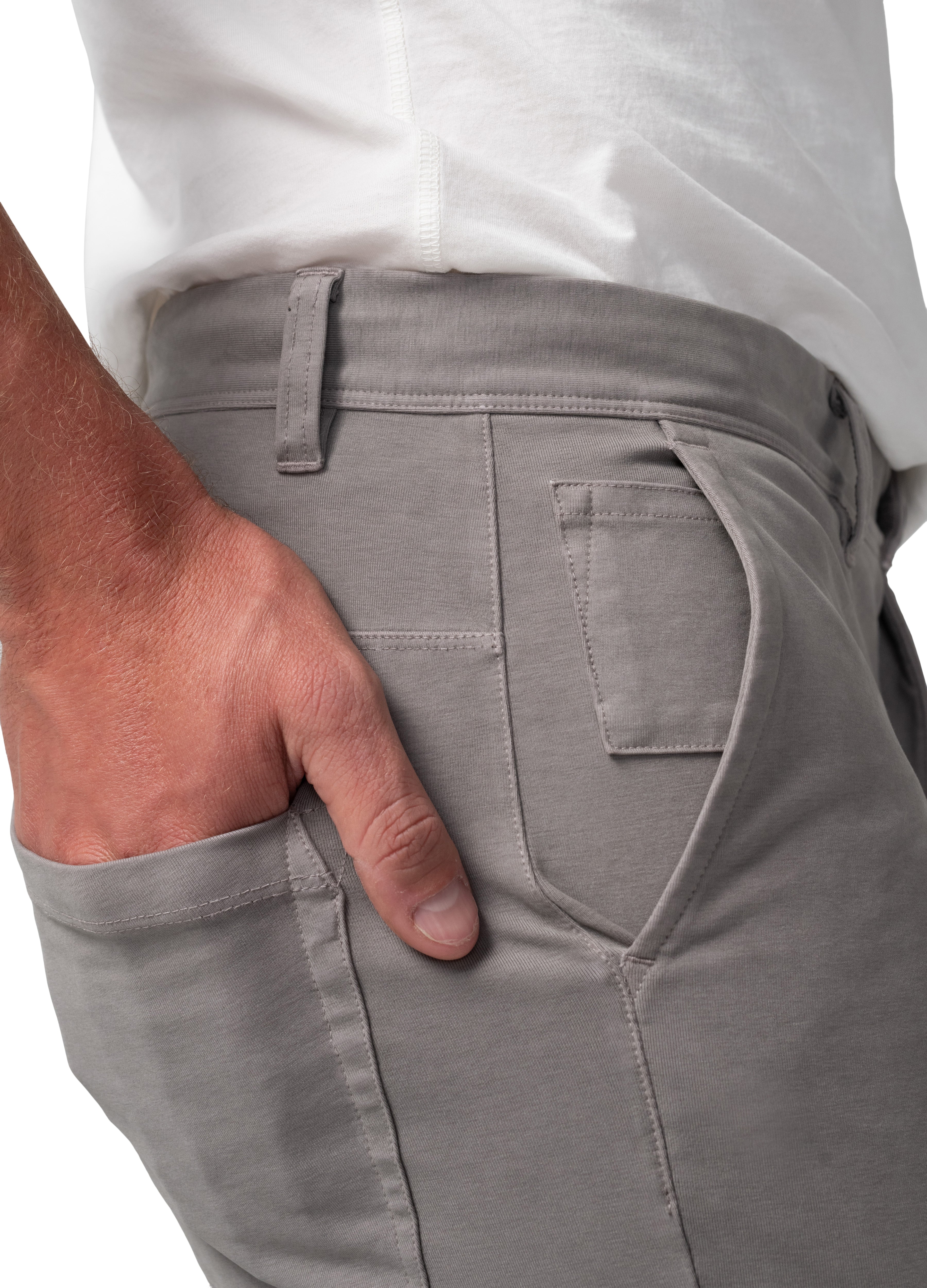 Good Man Brand Flex Pro Jersey Forward 5 Pocket Pant - Frost Grey