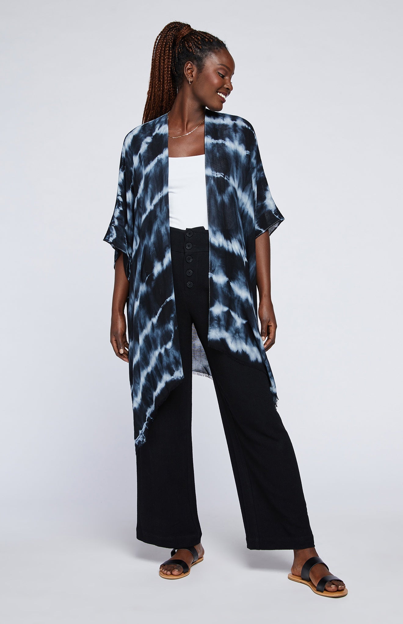 Gentle Fawn Rosabelle Cover-Up in Black Tie Dye
